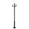 Z-Lite Laurent 1 Light Outdoor Post Mount Fixture, 34.5in. W x 133.75in. H, Black 597PHB-4-5010P-BK - alternate 1